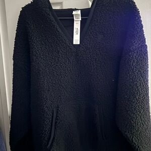 PINK Victoria's Secret Black Sherpa Jacket